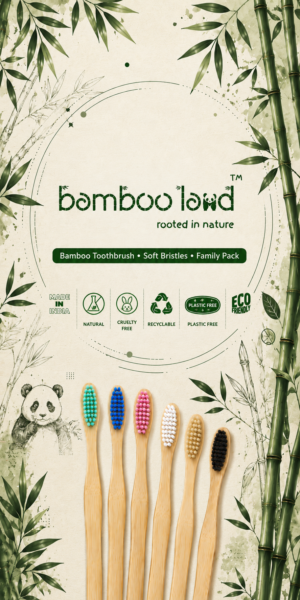 Bamboo Toothbrush- Family Pack (6 pc)
